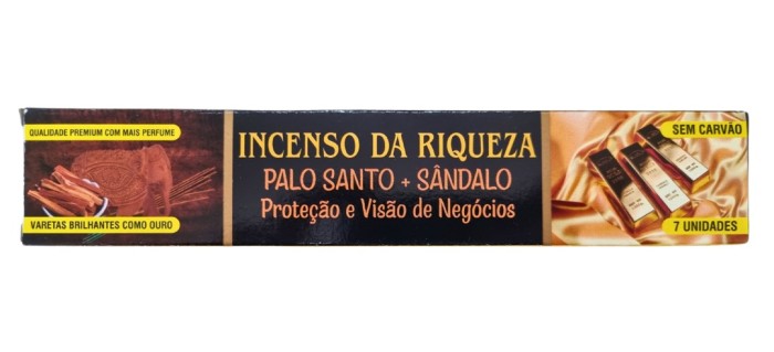 INCENSO DA RIQUEZA PALO SANTO E SANDALO