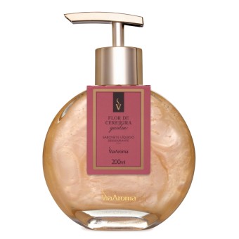 SABONETE LIQUIDO 200ML FLOR DE CEREJEIRA VIA AROMA