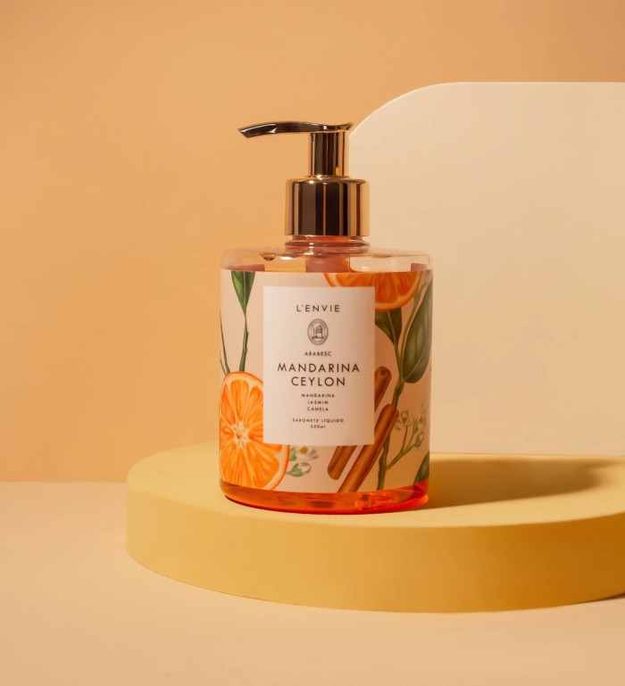 SABONETE LIQUIDO PET MANDARINA CEYLON 350ML LENVIE