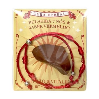 PULSEIRA 7 NÓS C/ JASPE CURA HERBAL