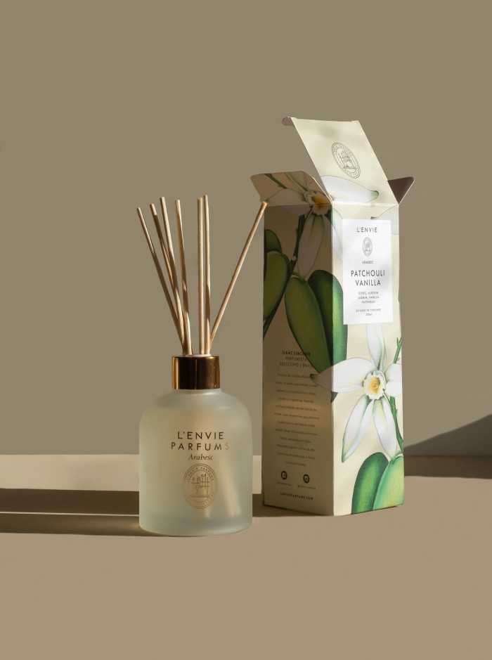 DIFUSOR DE VARETAS PATCHOULI VANILLA 200ML LENVIE