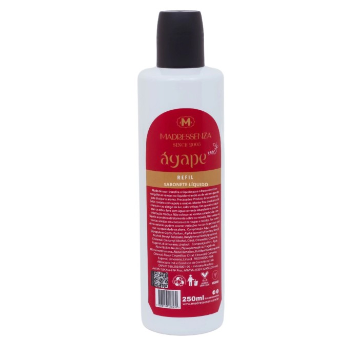 REFIL SABONETE LIQ AGAPE 250ML MADRESSENZA
