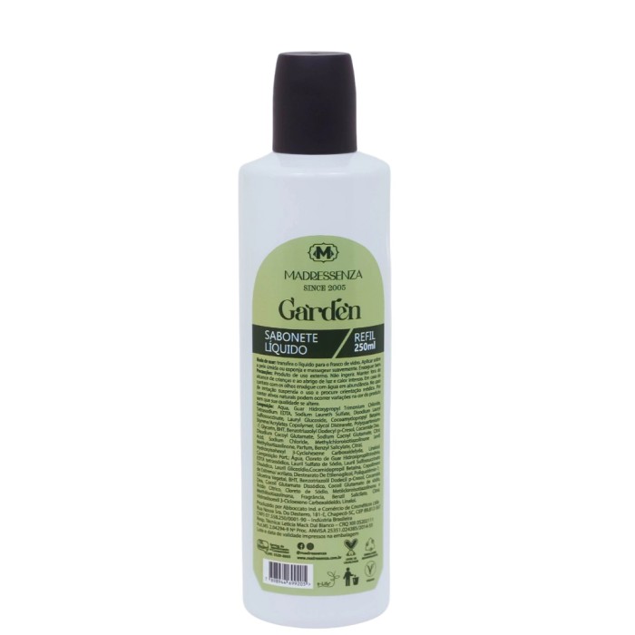 REFIL SABONETE LIQUIDO GARDEN 250ML MADRESSENZA