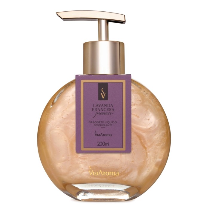 SABONETE LIQUIDO 200ML LAVANDA FRANCESA  VIA AROMA