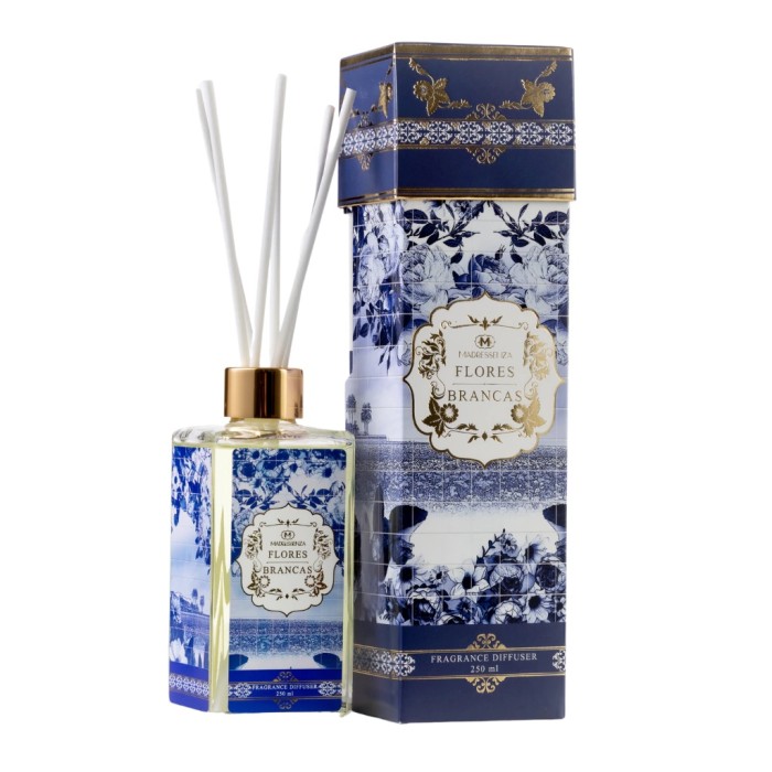 DIFUSOR DE VARETAS FLORES BRANCAS 250ML MADRESSENZA
