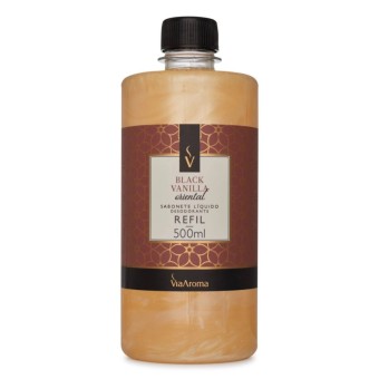 REFIL 500ML SABONETE LIQUIDO BLACK VANILLA VIA AROMA