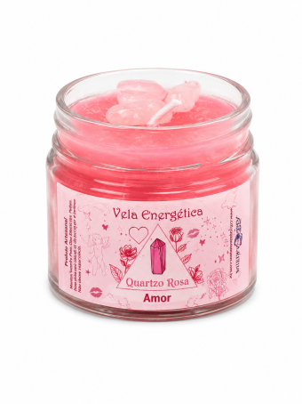 VELA ENERGETICA QUARTZO ROSA