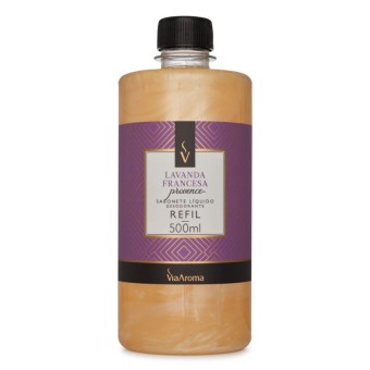 REFIL 500ML SABONETE LIQUIDO LAVANDA FRANCESA  VIA AROMA