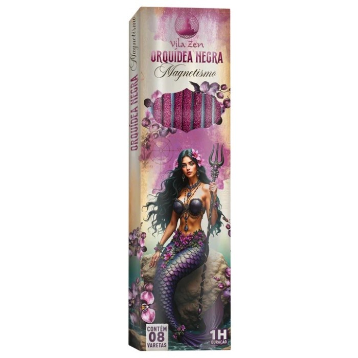INCENSO VILA ZEN ENCANTO DAS AGUAS ORQUIDEA NEGRA