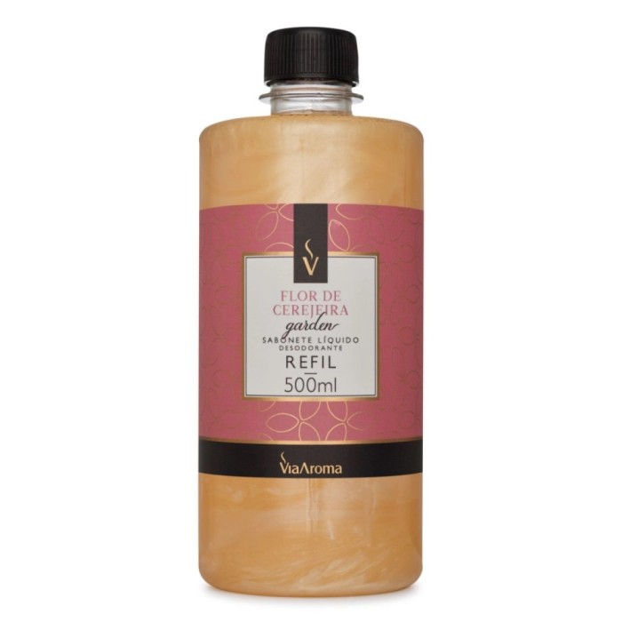 REFIL 500ML SABONETE LIQUIDO FLOR DE CEREJEIRA  VIA AROMA
