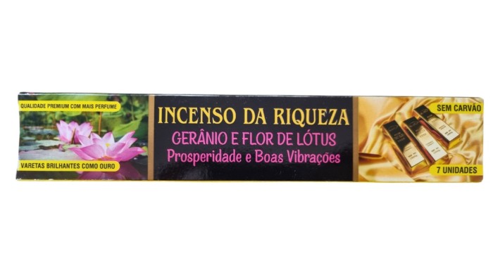 INCENSO DA RIQUEZA (GERANIO E FLOR DE LOTUS)