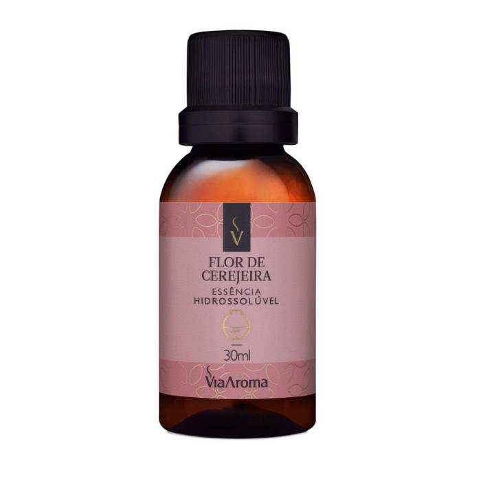 ESSENCIA HIDROSSOLUVEL VIA AROMA 30ML CLASSICA FLOR DE CEREJEIRA