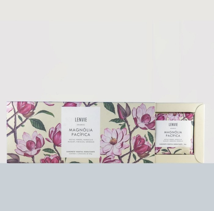 KIT MAGNOLIA SABONETE  BARRA 3 UN 80G LENVIE
