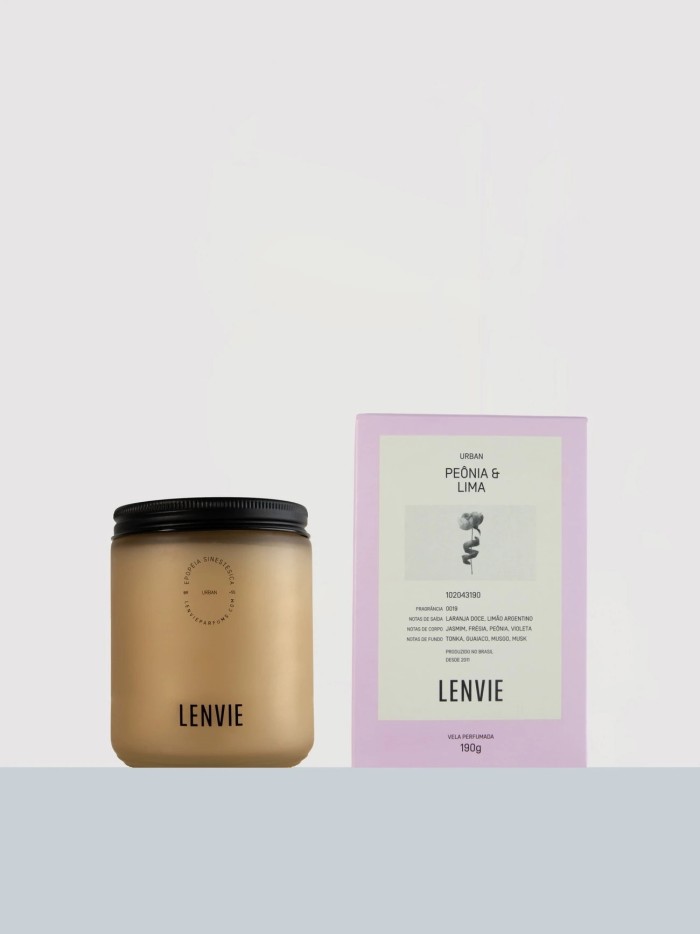 VELA PERFUMADA PEONIA E LIMA LENVIE