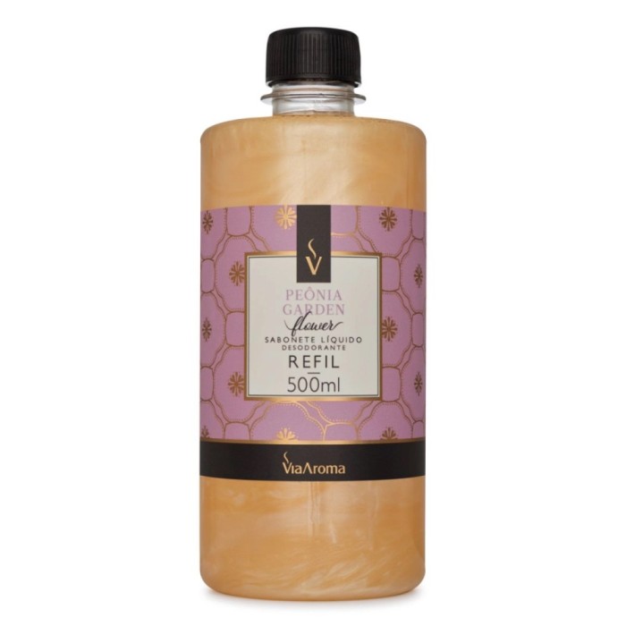 REFIL 500ML SABONETE LIQUIDO PEONIA GARDEN VIA AROMA