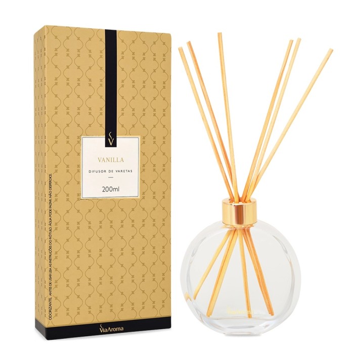 DIFUSOR DE VARETAS 200ML VANILLA VIA AROMA