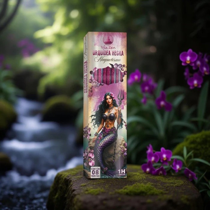INCENSO VILA ZEN ENCANTO DAS AGUAS ORQUIDEA NEGRA