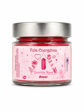 VELA ENERGETICA QUARTZO ROSA