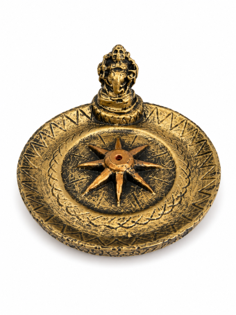 INCENSARIO PRATINHO BUDA DA FORTUNA MINI DOURADO