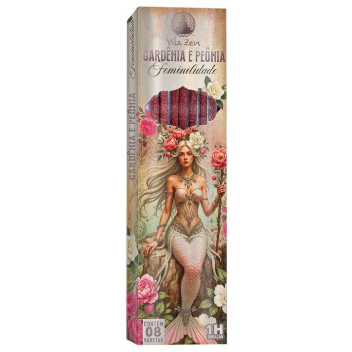 INCENSO VILA ZEN ENCANTO DAS AGUAS GARDENIA E PEONIA