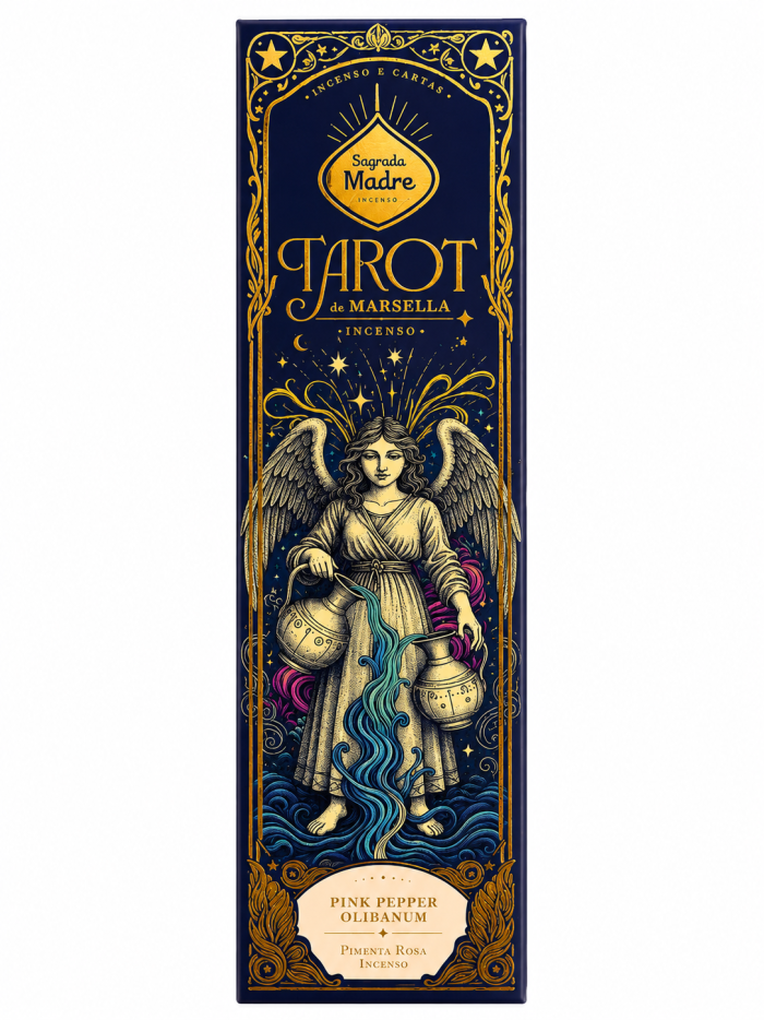 INCENSO SAGRADA MADRE LINHA TAROT MARSELLA PIMENTA ROSA - OLIBANO