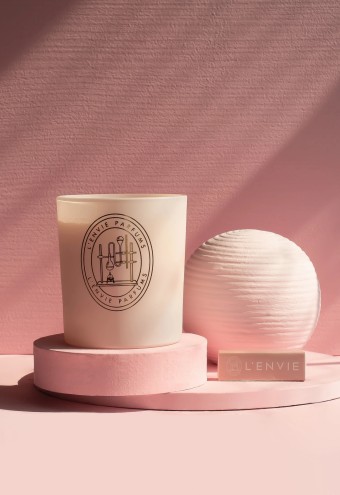 VELA PERFUMADA SUNSET ROSE 210G LENVIE