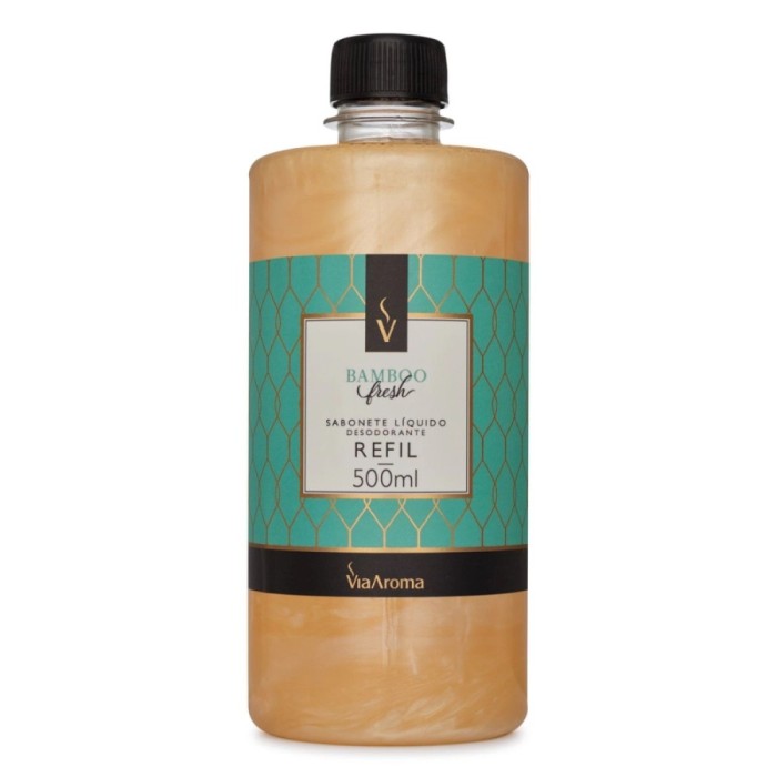 REFIL 500ML SABONETE LIQUIDO BAMBOO  VIA AROMA