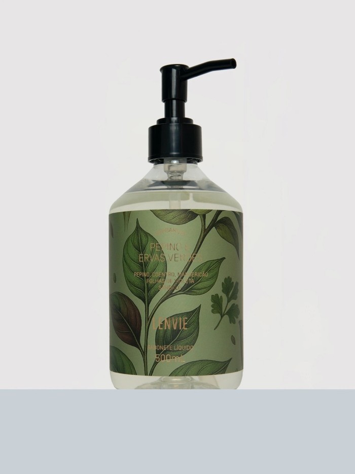 SABONETE LIQ PEPINO E ERVAS VERDES 500ML LENVIE