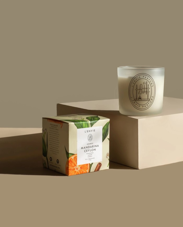 VELA PERFUMADA MANDARINA 210G LENVIE