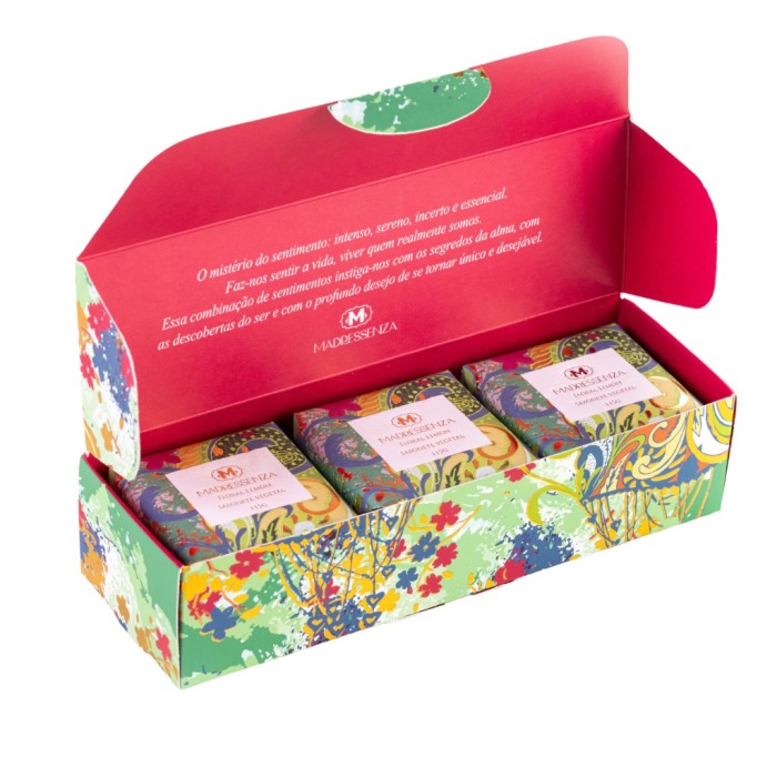 ESTOJO SABONETE FLORAL LEMON 3UN 115G CADA MADRESSENZA