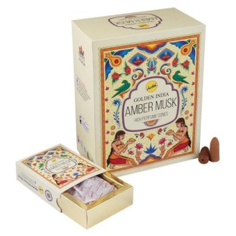 INCENSO CASCATA GOLDEN INDIA - AMBER MUSK